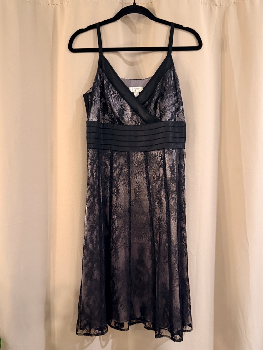 ann taylor black lace dress KissProm Strapless Sage Green Summer24 Sheer at the yoke Size:14.5